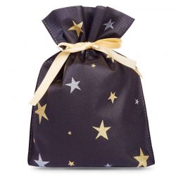 Nonwoven bags, sized 22 x 31 cm, printed with stars Christmas bag