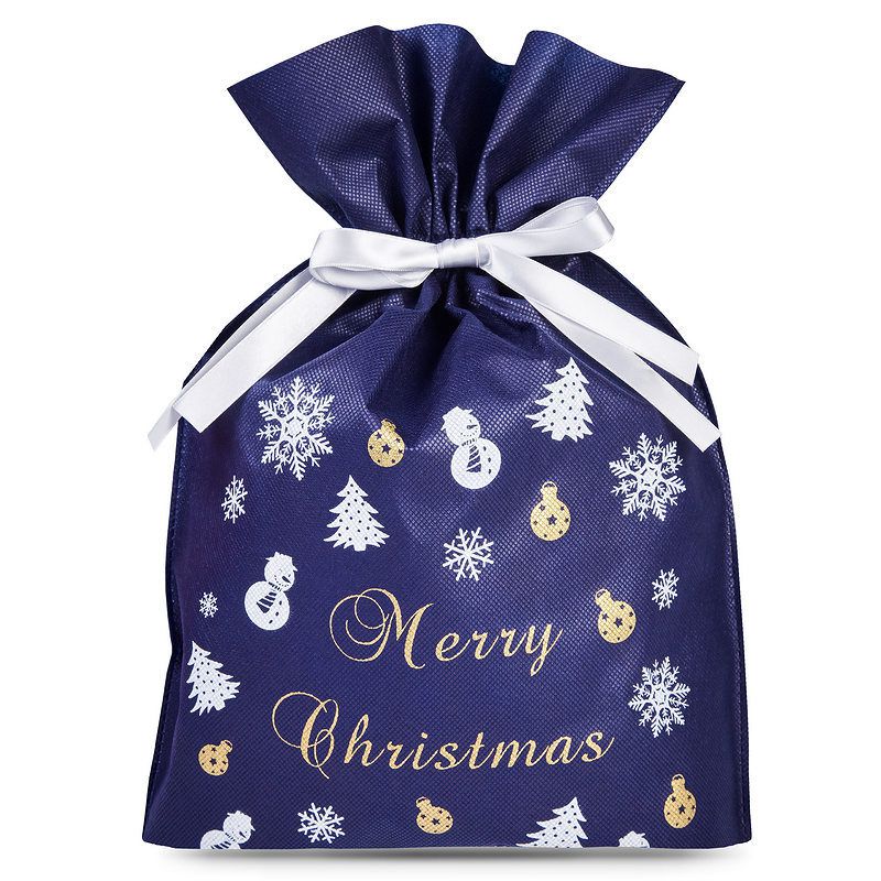 3 pcs Nonwoven bags sized 30 x 45 cm, with Christmas-themed print