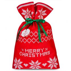 Nonwoven bags sized 30 x 45 cm, with Christmas-themed print Christmas bag