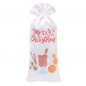 Satin pouch 16 x 37 cm with print – mulled wine Christmas bag