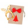 Jute pouches for cutlery sized 11 x 14 cm + bows with safety pin + napkin rings Burlap bags / Jute bags