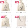 Grocery like linen bags (3 pcs) and cotton shopping bags (2 pcs) (EN) Cotton bags