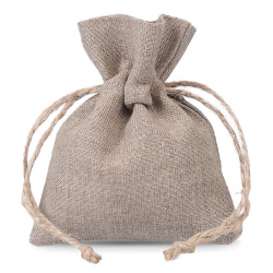 Natural pure linen pouches 10 x 13 cm Small bags 10x13 cm
