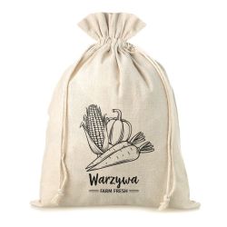 Bag like linen with printing 30 x 40 cm - for vegetables (PL) Shopping and kitchen storage solutions