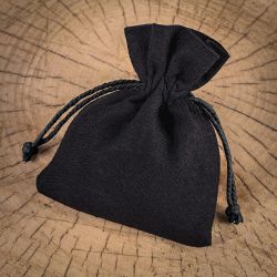 Cotton pouches 11 x 14 cm - black Clothing and underwear