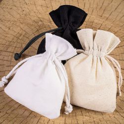 Cotton pouches 11 x 14 cm - black Handicraft packaging