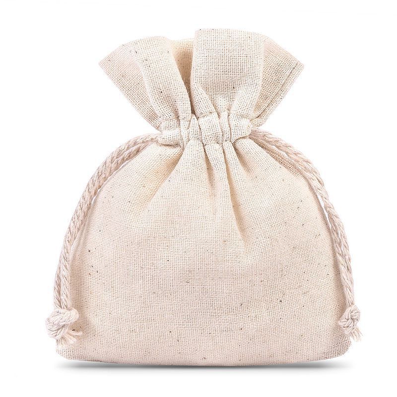 Cotton pouches 11 x 14 cm - natural Small bags 11x14 cm