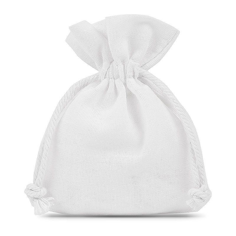 Cotton pouches 11 x 14 cm - white Small bags 11x14 cm
