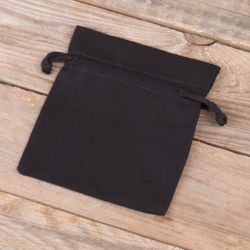 Cotton pouches 11 x 14 cm - black Cotton bags
