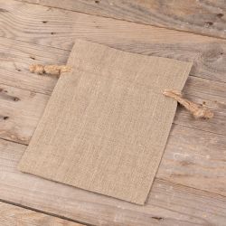Natural pure linen pouches 12 x 15 cm Zero waste