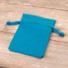 Cotton pouches 8 x 10 cm - turquoise Easter