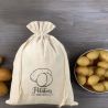 Bag like linen with printing 35 x 50 cm - for potatoes (EN) Linen bags