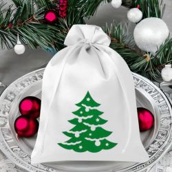 Satin bags 26 x 35 cm - Christmas tree Occasional bags
