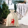 Linen bag 26 x 35 cm - Christmas Printed organza bags