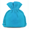 Cotton pouches 8 x 10 cm - turquoise Small bags 8x10 cm