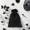 Velvet bags 22 x 30 cm - black Clothing and underwear