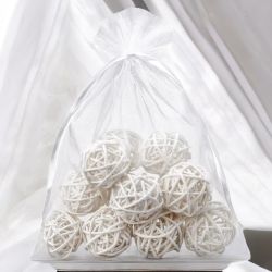 Organza bags 40 x 55 cm - white Large bags 40x55 cm