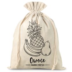 Bag like linen 30 x 40 cm with printing - fruits Shopping and kitchen storage solutions
