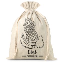 Bag like linen 30 x 40 cm with printing - fruits (DE) Shopping and kitchen storage solutions