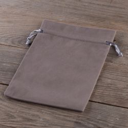 Velvet pouches 10 x 13 cm - silver Occasional bags