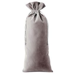 Velvet pouches 11 x 20 cm - silver Medium bags 11x20 cm