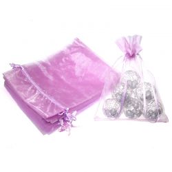 Organza bags 15 x 20 cm - light purple Women's Day