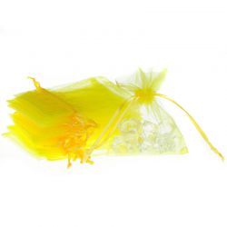 Organza bags 9 x 12 cm - yellow Table decoration