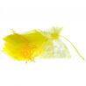 Organza bags 9 x 12 cm - yellow Table decoration