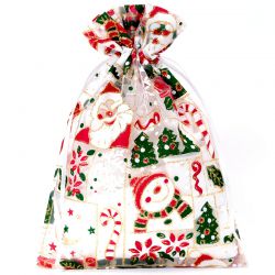 Organza bags 12 x 15 cm - Christmas / 5 Holidays and special occasions