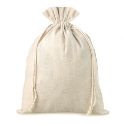 Pouch like linen bag 26 x 35 cm - natural Linen bags