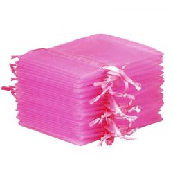 Organza bags 7 x 9 cm - pink For children