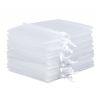 Organza bags 7 x 9 cm - white Thanks to guests
