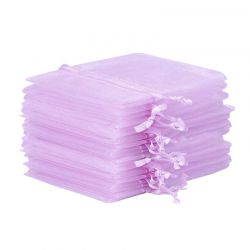 Organza bags 10 x 13 cm - light purple Lavender pouches