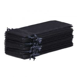 Organza bags 13 x 27 cm - black Fruit bags