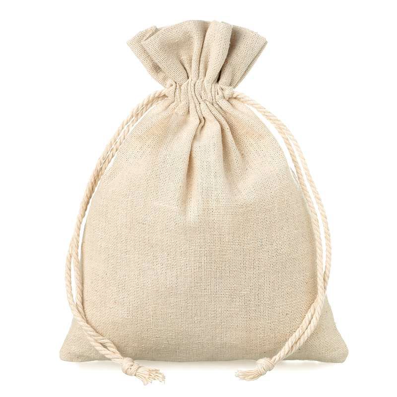 5 pcs Linen bag 15 cm x 20 cm - natural