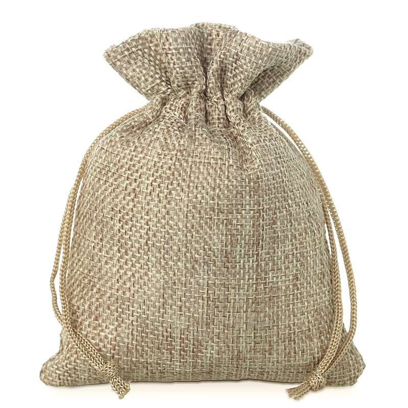 Burlap bag 10 cm x 13 cm - natural Small bags 10x13 cm
