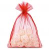 Organza bags 15 x 20 cm - red Christmas bag