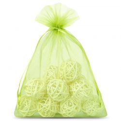 Organza bags 15 x 20 cm - green Green bags
