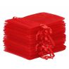 Organza bags 13 x 18 cm - red Christmas bag