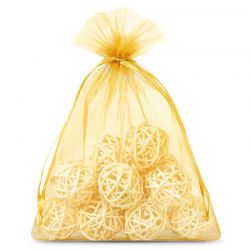Organza bags 12 x 15 cm - gold Gold bags