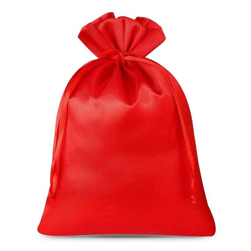 5 pcs Satin bags 15 x 20 cm - red 