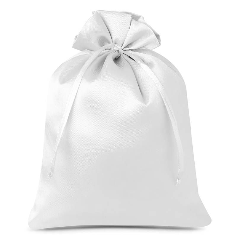 10 pcs Satin bags 13 x 18 cm - white