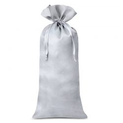 Satin bag 16 x 37 cm - silver Satin bags
