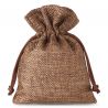 Burlap bag 8 x 10 cm - dark natural Brown bags