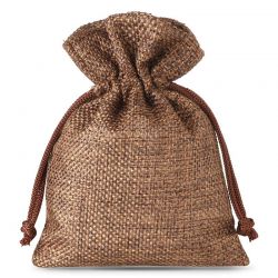 Burlap bag 10 x 13 cm - dark natural Brown bags
