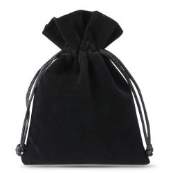 Velvet pouches 8 x 10 cm - black Velvet pouch