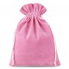 Velvet pouches 12 x 15 cm - light pink Pink bags
