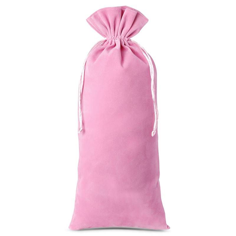 1 pc Velvet pouch 16 x 37 cm - light pink 
