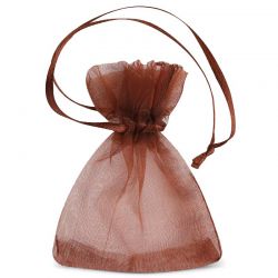 Organza bags 7 x 9 cm (SDB) - brown Brown bags