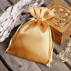 Satin bags 10 x 13 cm - gold Small bags